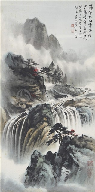 瀑布杉松藏品圖，第1張