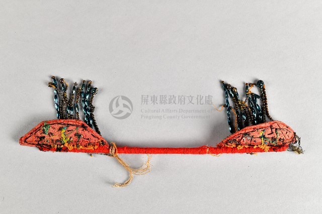 巫師用幅-竹製織繡串珠織布藏品圖，第2張