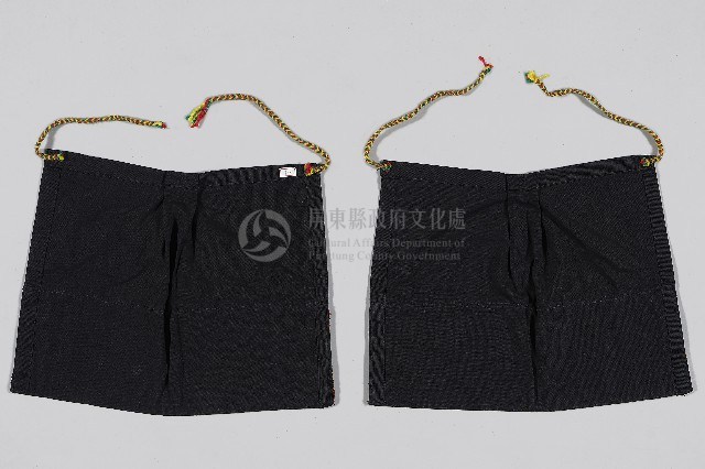 十字繡綴貝黑底褲筒藏品圖，第2張