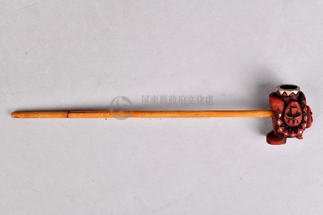 人面百步蛇半身人像菸斗藏品圖，第2張
