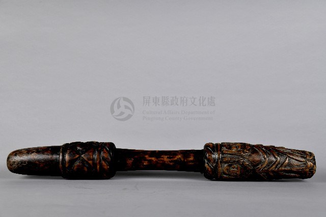 杵臼夫妻組-人面百步蛇木杵-2藏品圖，第4張