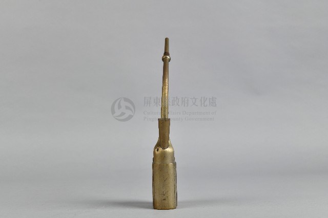 黃銅製梅枝雀鳥雙筒水煙斗-斗身藏品圖，第4張