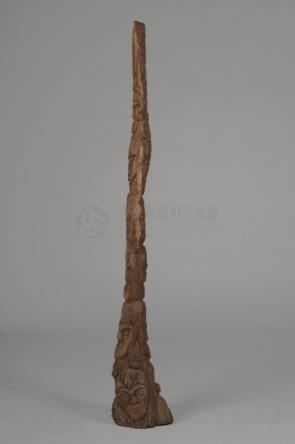 雕刻人面動物木柱藏品圖，第4張