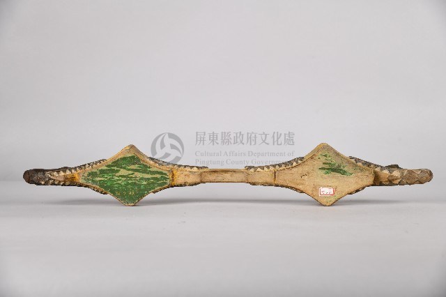 黃底百步蛇紋木製雙連杯藏品圖，第3張