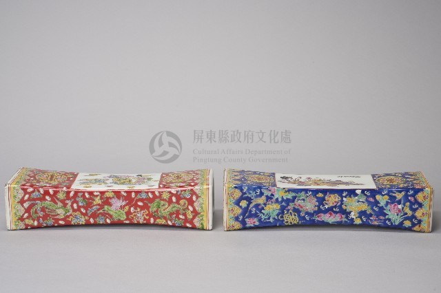 青紅瓷壽枕藏品圖，第1張