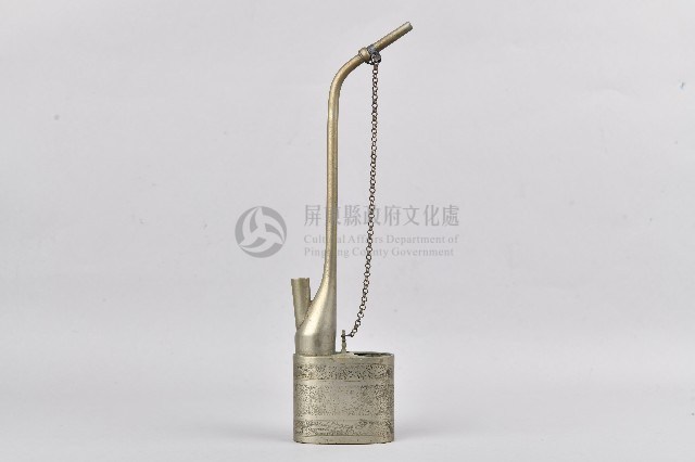 龍鳳花蝶雙筒水煙斗-斗身藏品圖，第1張