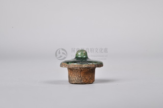 綠釉陶壺-壺蓋藏品圖，第1張
