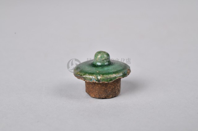 綠釉陶壺-壺蓋藏品圖，第4張