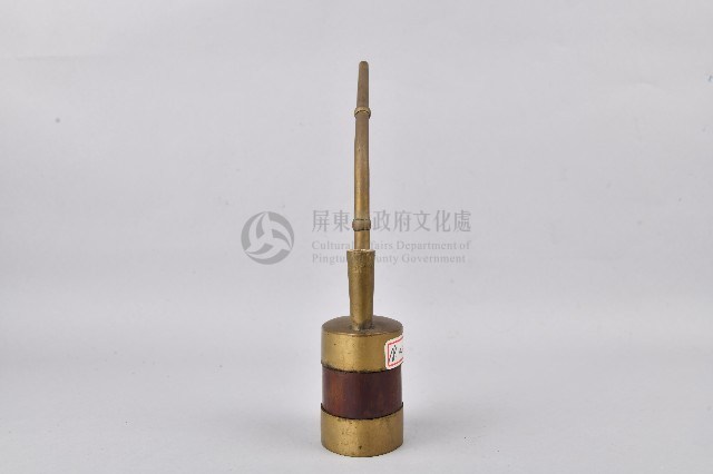 紅漆木製單筒水煙斗-斗身藏品圖，第3張