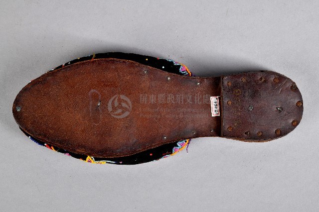 黑底串珠繡花拖鞋-左藏品圖，第3張