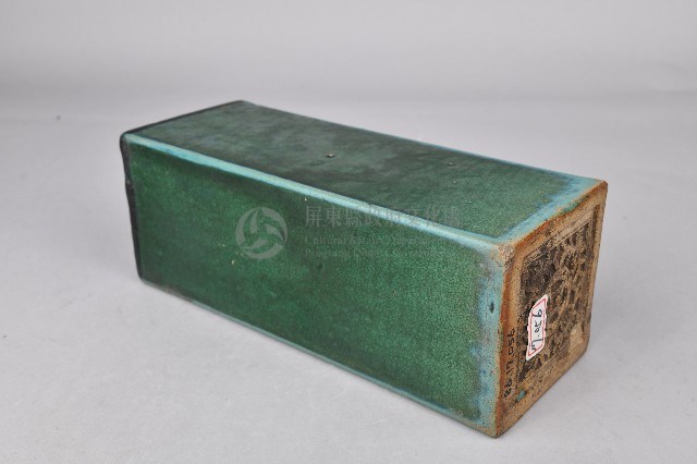 墨綠釉素面瓷枕藏品圖，第2張
