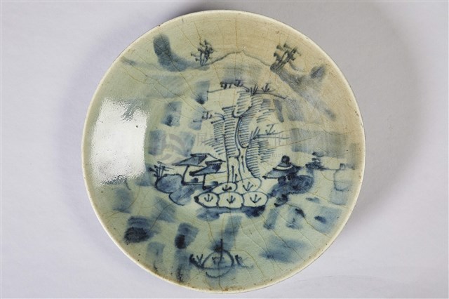 墨青農舍彩繪瓷盤藏品圖，第3張