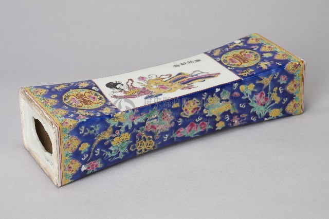 青紅瓷壽枕-青邊麻姑獻壽藏品圖，第3張