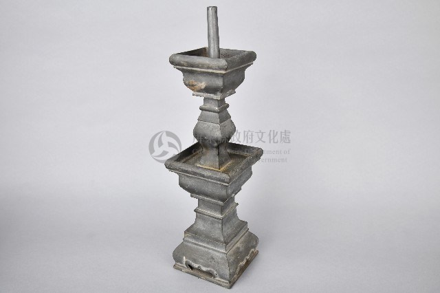 方底錫合金製燭台-燭台座-1藏品圖，第2張
