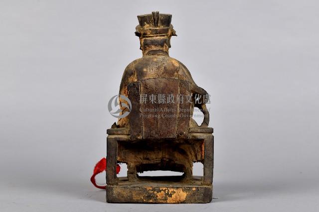 坐姿神像木雕藏品圖，第3張