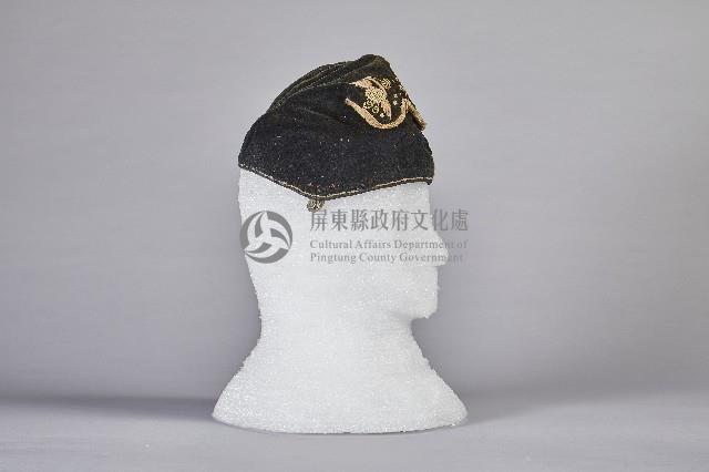 雙鶴刺繡黑絨布帽藏品圖，第4張