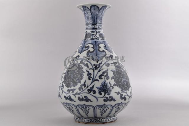 仿青花卉玉壺春瓶藏品圖，第4張