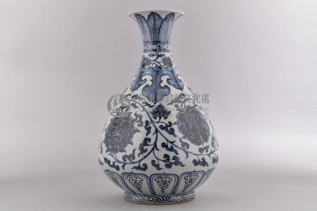 仿青花卉玉壺春瓶藏品圖，第3張