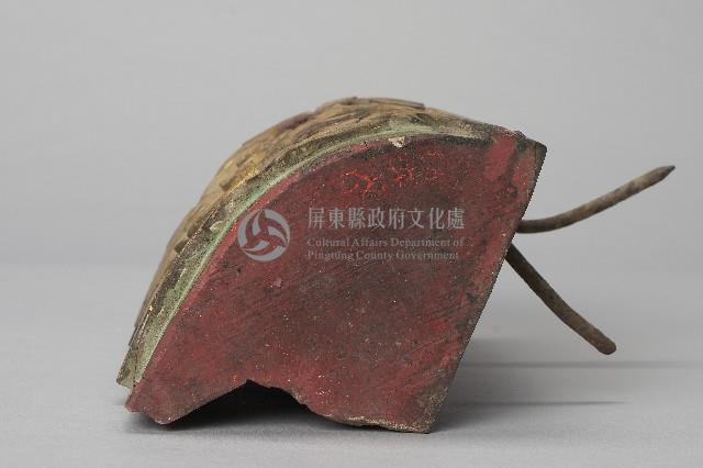 浮雕綠底金漆捲草紋斗拱-2藏品圖，第3張