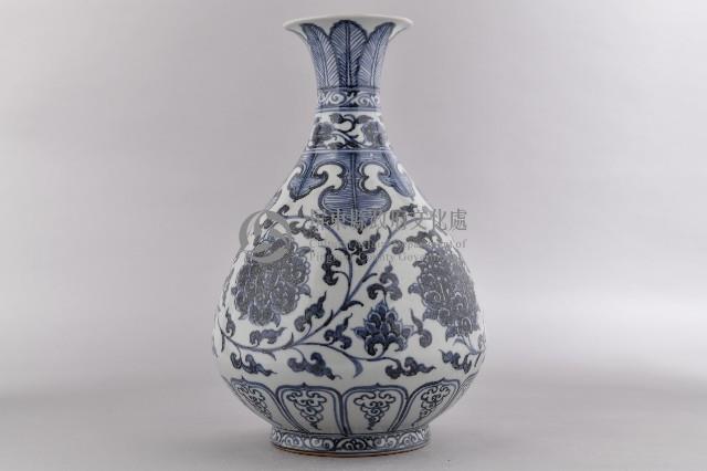 仿青花卉玉壺春瓶藏品圖，第5張