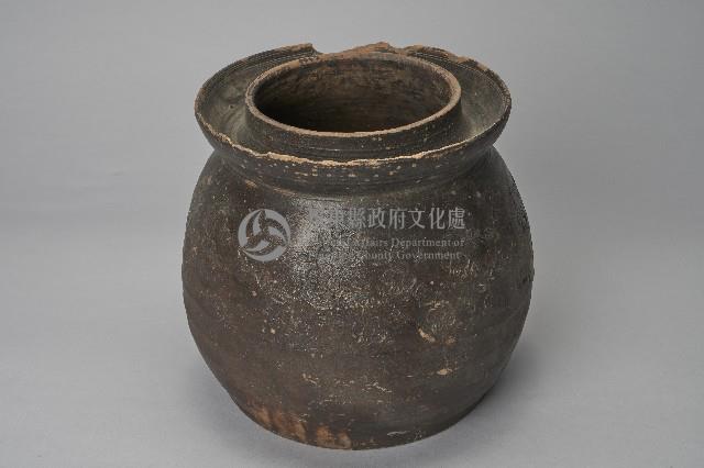 陶製紅胎黑釉有槽醃菜甕藏品圖，第5張