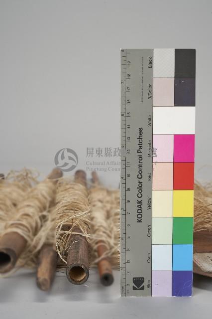 水平背帶織布用具-夾布軸及紗線藏品圖，第7張