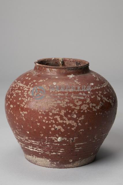 陶製紅釉素面壺藏品圖，第1張