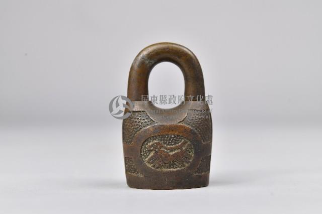 雙狗牌銅製鎖頭藏品圖，第1張