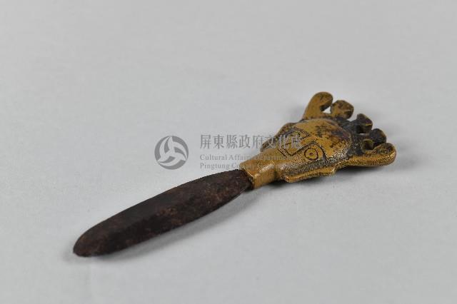 人面青銅製祭刀藏品圖，第1張