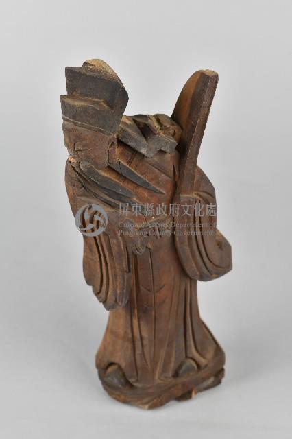 直立老人木雕像藏品圖，第1張