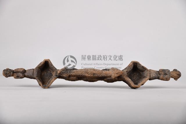 人面百步蛇紋木製雙連杯藏品圖，第3張