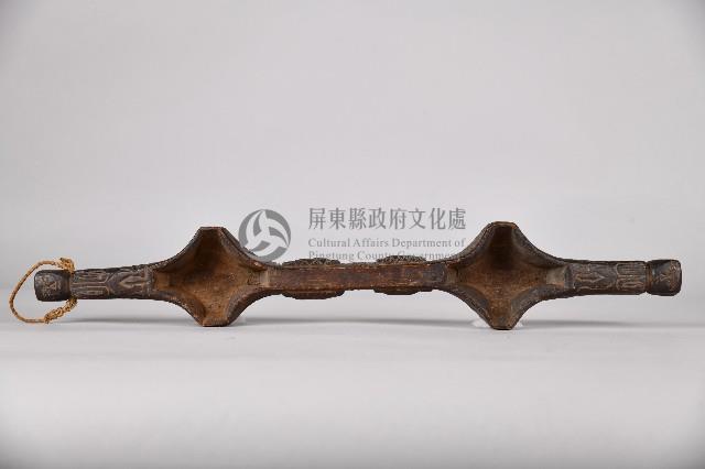 人像山羊紋木製雙連杯藏品圖，第2張