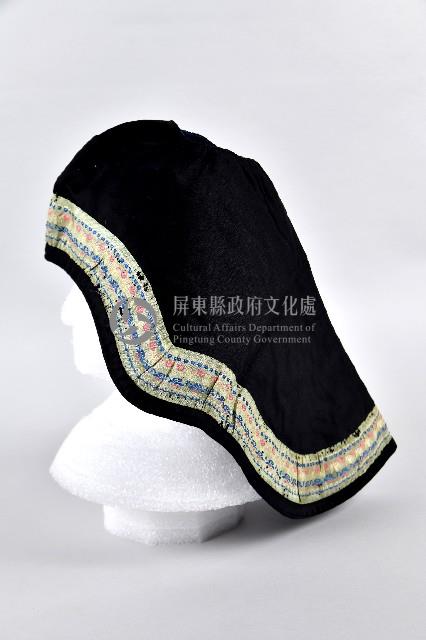 黑底綠滾邊風帽藏品圖，第4張