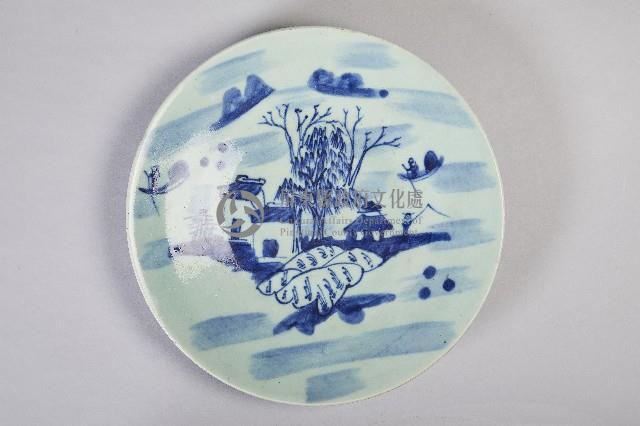 青花古鎮繪畫瓷盤藏品圖，第2張