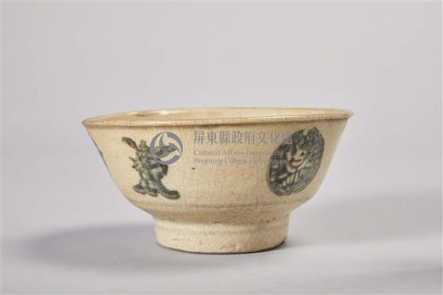 白釉墨綠紋飾陶碗藏品圖，第2張