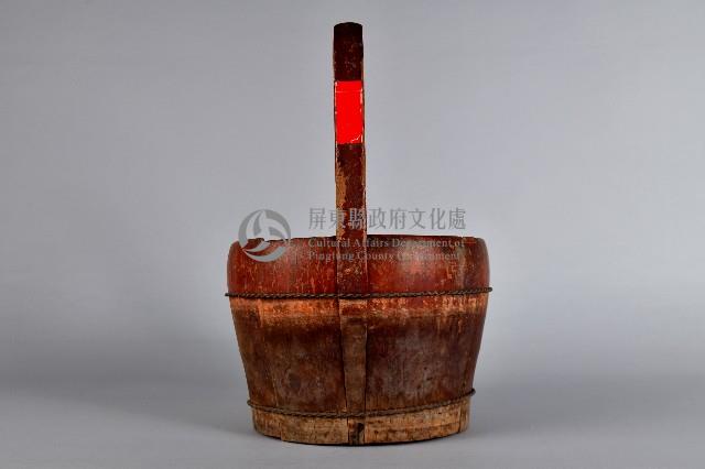 木製素面紅漆水桶藏品圖，第5張