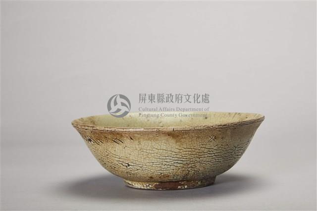 彩繪紅胎天青釉開片陶碗藏品圖，第2張