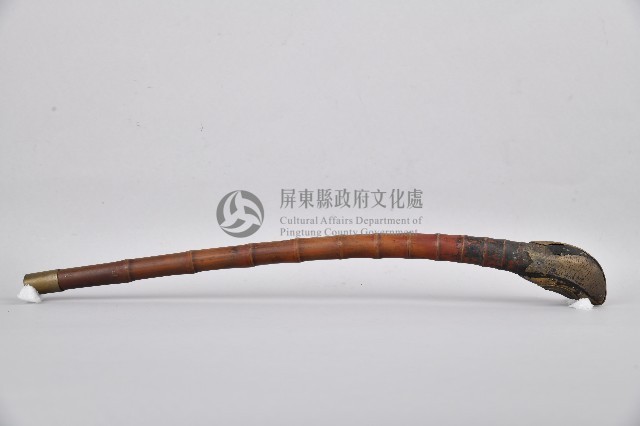 雲紋金屬製煙鍋竹製旱煙桿藏品圖，第4張