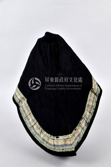 黑底綠滾邊風帽藏品圖，第3張