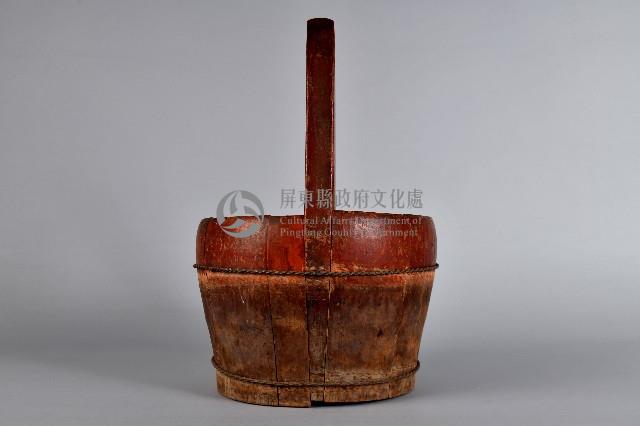 木製素面紅漆水桶藏品圖，第4張