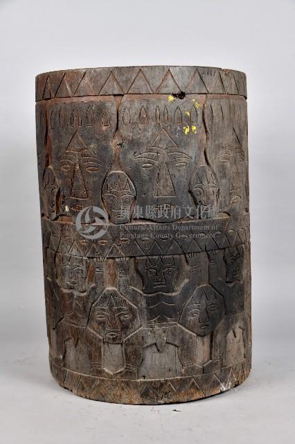 浮雕人面幾何紋穀桶藏品圖，第4張