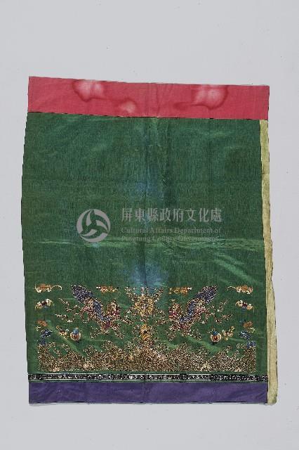彩繡綠面繡布藏品圖，第1張