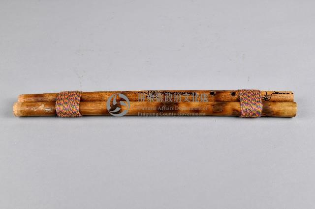 竹製雙管鼻笛藏品圖，第1張