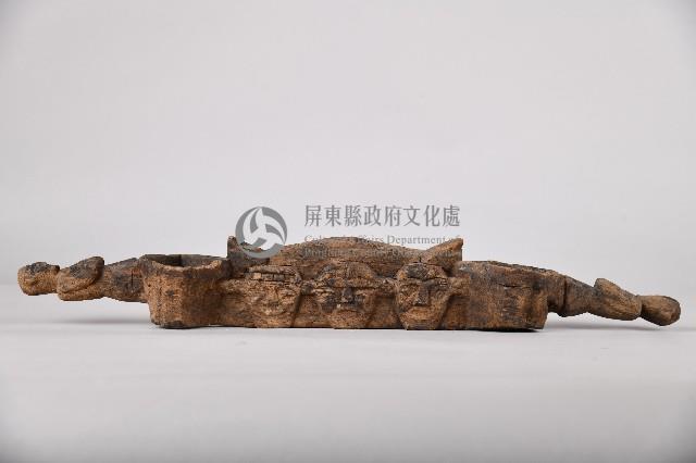 人面百步蛇紋木製雙連杯藏品圖，第1張