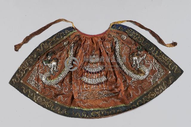 橘底藍邊繡龍紋神像衣藏品圖，第1張