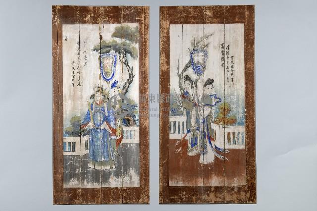 彩繪人像木製壁飾藏品圖，第1張