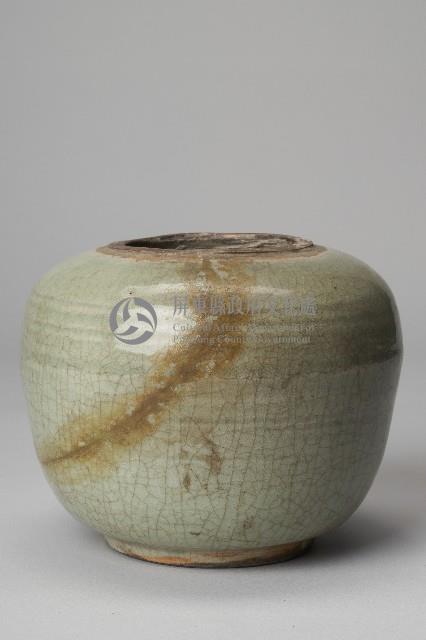 陶製開片青釉罐藏品圖，第1張