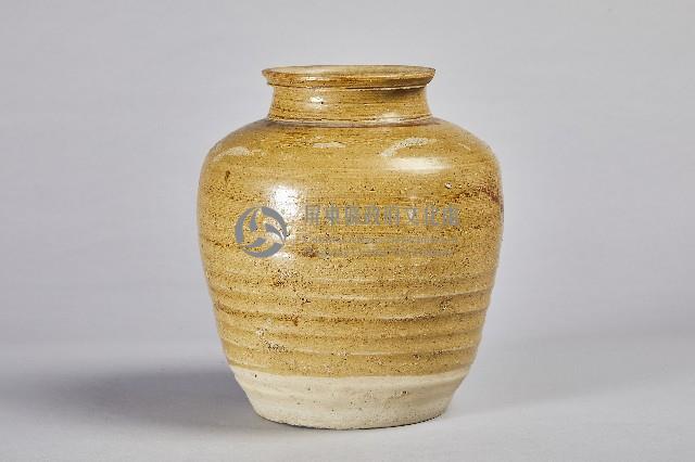 陶製橫紋褐釉罐藏品圖，第1張
