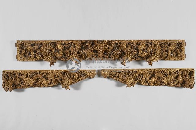 浮雕金漆龍紋門楣藏品圖，第1張