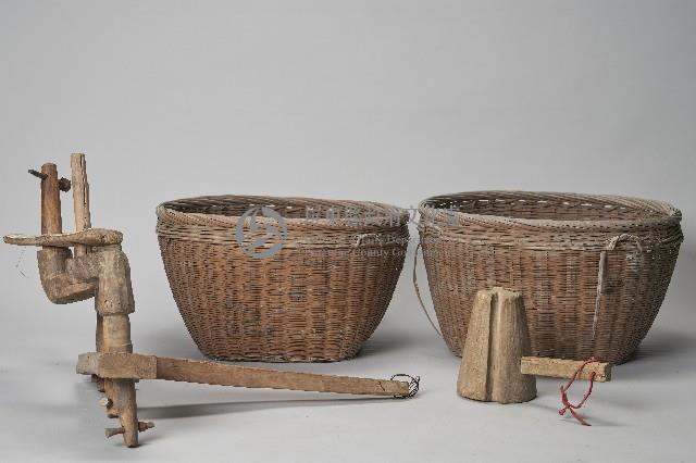 木製打草繩機藏品圖，第1張